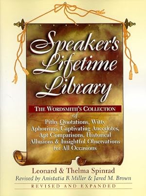 Bild des Verkufers fr Speaker's Lifetime Library zum Verkauf von WeBuyBooks