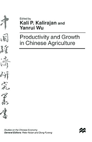 Image du vendeur pour Productivity and Growth in Chinese Agriculture (Studies on the Chinese Economy) [Paperback ] mis en vente par booksXpress