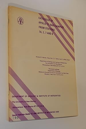 Bild des Verkufers fr Catalogue of Apollo 17 Rake Samples from Stations 1A, 2, 7 and 8 zum Verkauf von Antiquariat Biebusch