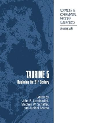 Immagine del venditore per Taurine 5 (Advances in Experimental Medicine and Biology) [Paperback ] venduto da booksXpress