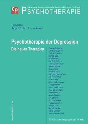 Imagen del vendedor de Psychotherapie der Depression. Die neuen Therapien. a la venta por Wissenschaftl. Antiquariat Th. Haker e.K