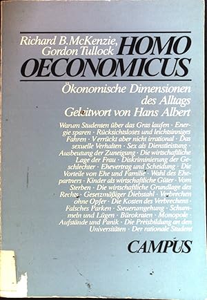 Bild des Verkufers fr Homo oeconomicus : konom. Dimensionen d. Alltags. zum Verkauf von books4less (Versandantiquariat Petra Gros GmbH & Co. KG)