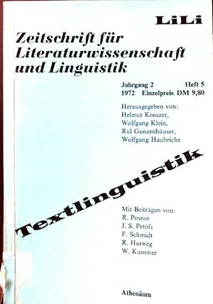 Seller image for Die Kommentierung - oder: Ein Weg von der Satzgrammatik zur Textlinguistik -in : Zeitschrift fr Literaturwissenschaft und Linguistik; Jahrgang 2; H. 5; 1972. for sale by books4less (Versandantiquariat Petra Gros GmbH & Co. KG)
