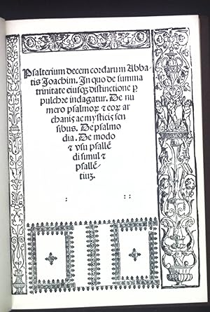 Bild des Verkufers fr Psalterium decem cordarum Abba. zum Verkauf von books4less (Versandantiquariat Petra Gros GmbH & Co. KG)