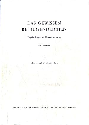 Bild des Verkufers fr Das Gewissen bei Jugendlichen : Psycholog. Untersuchung. zum Verkauf von books4less (Versandantiquariat Petra Gros GmbH & Co. KG)