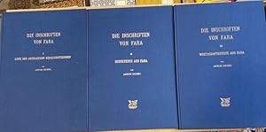 Bild des Verkufers fr Die Inschriften von Fara. 3 (drei) Bnde. zum Verkauf von Antiquariat Thomas Nonnenmacher
