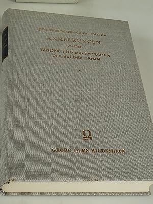 Seller image for Anmerkungen zu den Kinder- u. Hausmrchen der Brder Grimm 1. Band: Nr. 1-60. for sale by Antiquariat Dorner