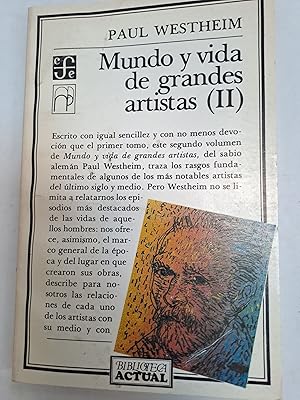 Imagen del vendedor de Mundo y vida de grandes artistas II a la venta por Libros nicos