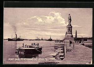 Bild des Verkufers fr Ansichtskarte Port Said, Ferdinand de Lesseps zum Verkauf von Bartko-Reher