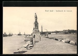 Bild des Verkufers fr Ansichtskarte Port Said, Ferdinand de Lesseps zum Verkauf von Bartko-Reher