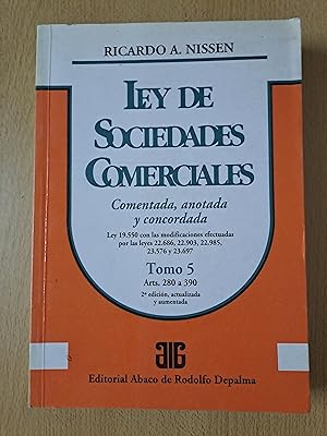 Bild des Verkufers fr Ley de sociedades comerciales, Tomo 5 zum Verkauf von Libros nicos
