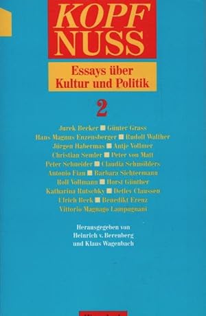 Immagine del venditore per Kopfnuss; Teil: 2. Essays ber Kultur und Politik Wagenbachs Taschenbuch ; 232 venduto da Schrmann und Kiewning GbR