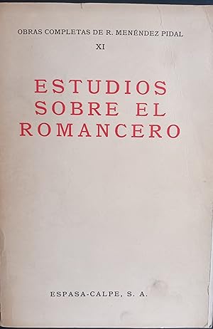 ESTUDIOS SOBRE EL ROMANCERO