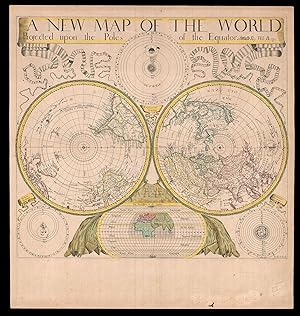 Bild des Verkufers fr A New Map of the World Projected upon the Poles of the Equator By Will. Berry. zum Verkauf von Daniel Crouch Rare Books Ltd