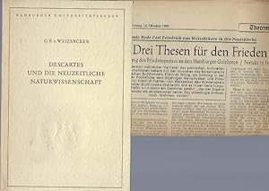 Descartes und die neuzeitliche Naturwissenschaft. Rede gehalten anlässlich der Feier zum Beginn d...