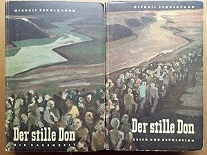 Bild des Verkufers fr Der stille Don : Band I und Band II. Band I: "Die Zarenzeit", Band II: "Krieg und Revolution", Roman. [Aus dem Russischen bersetzt von Olga Halpern]. Band I (1): erster bis dritter Teil (1914); Band II (2): vierter (1916) und fnfter Teil (1917). Umschlagentwurf Oswald Ebert zum Verkauf von Versandantiquariat Jena