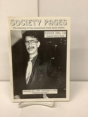 Seller image for Society Pages, The Magazine of the International Frank Zappa Society, Issue No. 12 for sale by Chamblin Bookmine