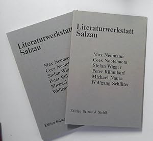 Bild des Verkufers fr Literaturwerkstatt Salzau. Max Neumann, Cees Nooteboom, Stefan Wigger, Peter Rhmkorf, Michael Naura, Wolfgang Schlter.Mit 3 CD s. Im Originalschuber 25. - 27. November 1993, Landeskulturzentrum Schleswig-Holstein zum Verkauf von Berliner Bchertisch eG