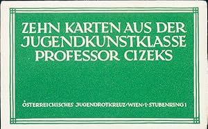 10 alte Ansichtskarte / Postkarte Wien 1 Innere Stadt, Jugendkunstklasse Professor Cizeks, Österr...