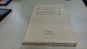 Bild des Verkufers fr Papers Of The Bibliographical Society University Of Virginia Vol I zum Verkauf von BoundlessBookstore