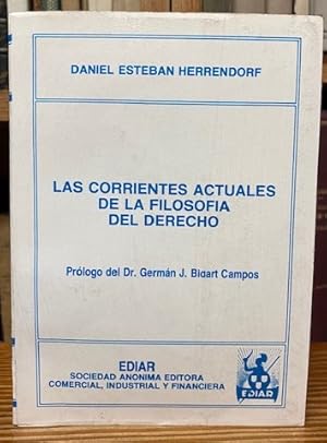 Imagen del vendedor de LAS CORRIENTES ACTUALES DE LA FILOSOFIA DEL DERECHO. Prlogo de Germn J. Bidart Campos a la venta por Fbula Libros (Librera Jimnez-Bravo)