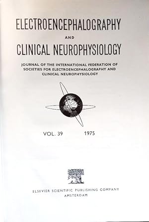 Bild des Verkufers fr ELECTROENCEPHALOGRAPHY and CLINICAL NEUROPHYSIOLOGY Journal of the International Federation of Societies for Electroencephalography and Clinical Neurophysiology. Unbroken run of Vols 1 (1949) - 39 (1975) Usually refered to as The EEG Journal Ungrown rung zum Verkauf von Douglas Books