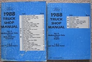 Bild des Verkufers fr 1988 Ford F, B, C 600 Thru 8000 Medium / Heavy Duty Truck Shop Manual, 2 Volume Set (Includes Vol. D "Body/Chassis/Electrical" and Vol. E "Engine") zum Verkauf von Crossroad Books