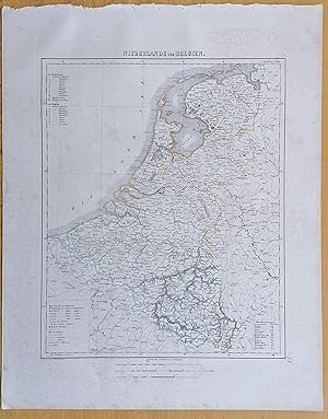 Imagen del vendedor de Sohr Original Map Netherlands Belgium - 1844 a la venta por raremapexchange