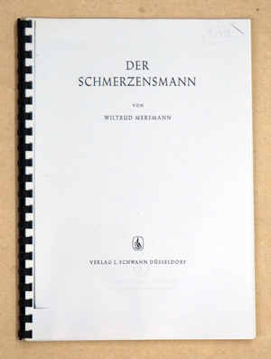Bild des Verkufers fr Der Schmerzensmann. zum Verkauf von antiquariat peter petrej - Bibliopolium AG
