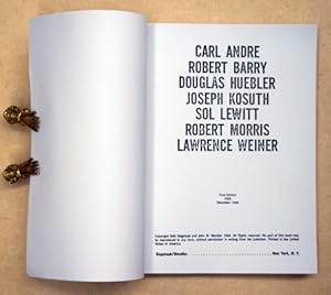 Seller image for Xerox book - Carl Andre, Robert Barry, Douglas Huebler, Joseph Kosuth, Sol LeWitt, Robert Morris, Lawrence Weiner. for sale by antiquariat peter petrej - Bibliopolium AG