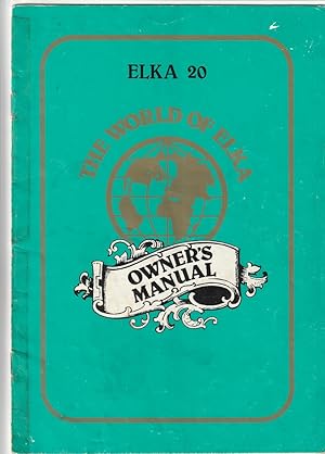 Elka 20 Owner's Manual