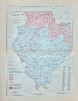 Imagen del vendedor de [MAP] Geologic Formations of Illinois and Western Indiana (1896) a la venta por Haaswurth Books