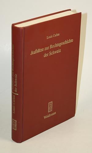 Bild des Verkufers fr Azfstze zur Rechtsgeschichte der Schweiz. Hrsg. v. Hans Constantin Faussner und Louis C. Morsak. zum Verkauf von Antiquariat Gallus / Dr. P. Adelsberger