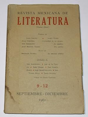Seller image for Revista Mexicana de Literatura 9 - 12 Septiembre - Diciembre 1961 for sale by Librera Urbe