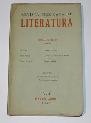 Imagen del vendedor de Revista Mexicana de Literatura 3 - 4 Marzo - Abril 1965 a la venta por Librera Urbe