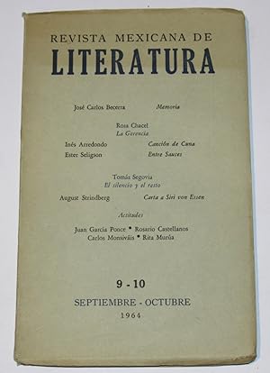 Revista Mexicana de Literatura 9 - 10 Septiembre - Octubre 1964