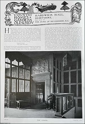 Imagen del vendedor de Hardwick Hall, Derbyshire. The Seat of the Duke of Devonshire. Several pictures and accompanying text, removed from an original issue of Country Life Magazine, 1903. a la venta por Cosmo Books