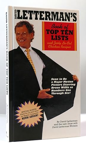 Bild des Verkufers fr DAVID LETTERMAN'S BOOK OF TOP TEN LISTS AND ZESTY LO-CAL CHICKEN RECIPES zum Verkauf von Rare Book Cellar