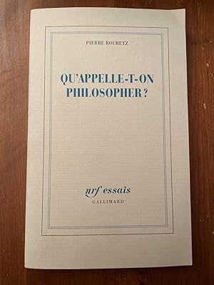 Bild des Verkufers fr Qu'appelle-t-on philosopher ? zum Verkauf von Librairie des Possibles