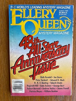 Image du vendeur pour Ellery Queen Mystery Magazine March 1989 mis en vente par Scene of the Crime, ABAC, IOBA