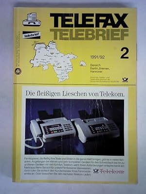 Telefax - Telebrief 2. Bereich Berlin, Bremen, Hannover. Ausgabe 1991/92, Stand 14. 6. 1991