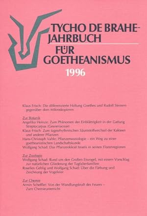 Bild des Verkufers fr Tycho de Brahe-Jahrbuch fr Goetheanismus / Tycho de Brahe-Jahrbuch fr Goetheanismus: 1996 zum Verkauf von Studibuch