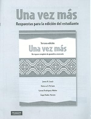 Imagen del vendedor de Una Vez Mas Student Edition Answer Key : Un Repaso Completo De Gram Atica Avanzada -Language: Spanish a la venta por GreatBookPrices