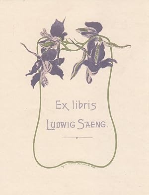 Bild des Verkufers fr Ex Libris Ludwig Saeng. Orchideenblten. zum Verkauf von Antiquariat  Braun