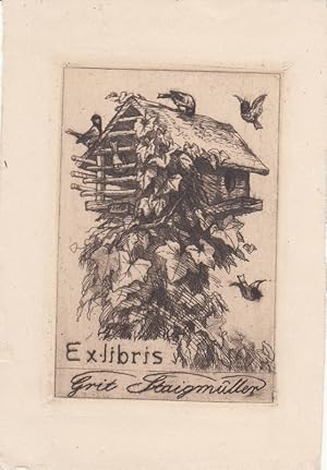 Imagen del vendedor de Ex libris Grit Staigmller. Vogelhaus. a la venta por Antiquariat  Braun