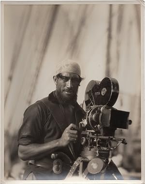 Original photograph of an African American cameraman, circa 1930s