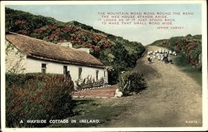 Bild des Verkufers fr Ansichtskarte / Postkarte Irland, A Wayside Cottage zum Verkauf von akpool GmbH