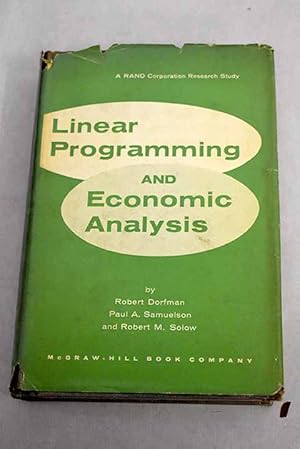 Immagine del venditore per Linear programming and economic analysis venduto da Alcan Libros