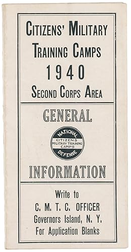 Citizens' Military Training Camps 1940 Second Corps Area | General Information