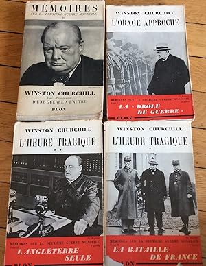 Mémoires sur la DEUXIEME GUERRE MONDIALE . Les 4 premiers volumes brochés avec jaquettes .